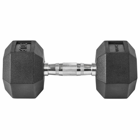 LIFELINE FITNESS Hex Rubber Dumbbell, 30lbs LLHRD30